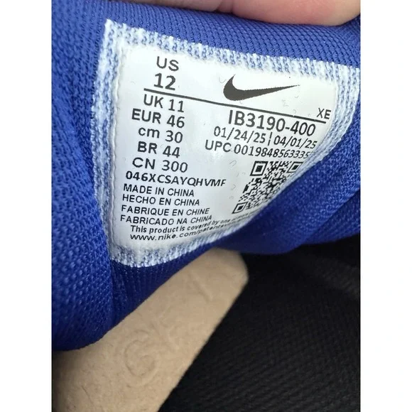 Nike Buffalo Bills NFL Zoom Pegasus 41 Shoe Sneaker IB3190-400 Men Size 12 NIB